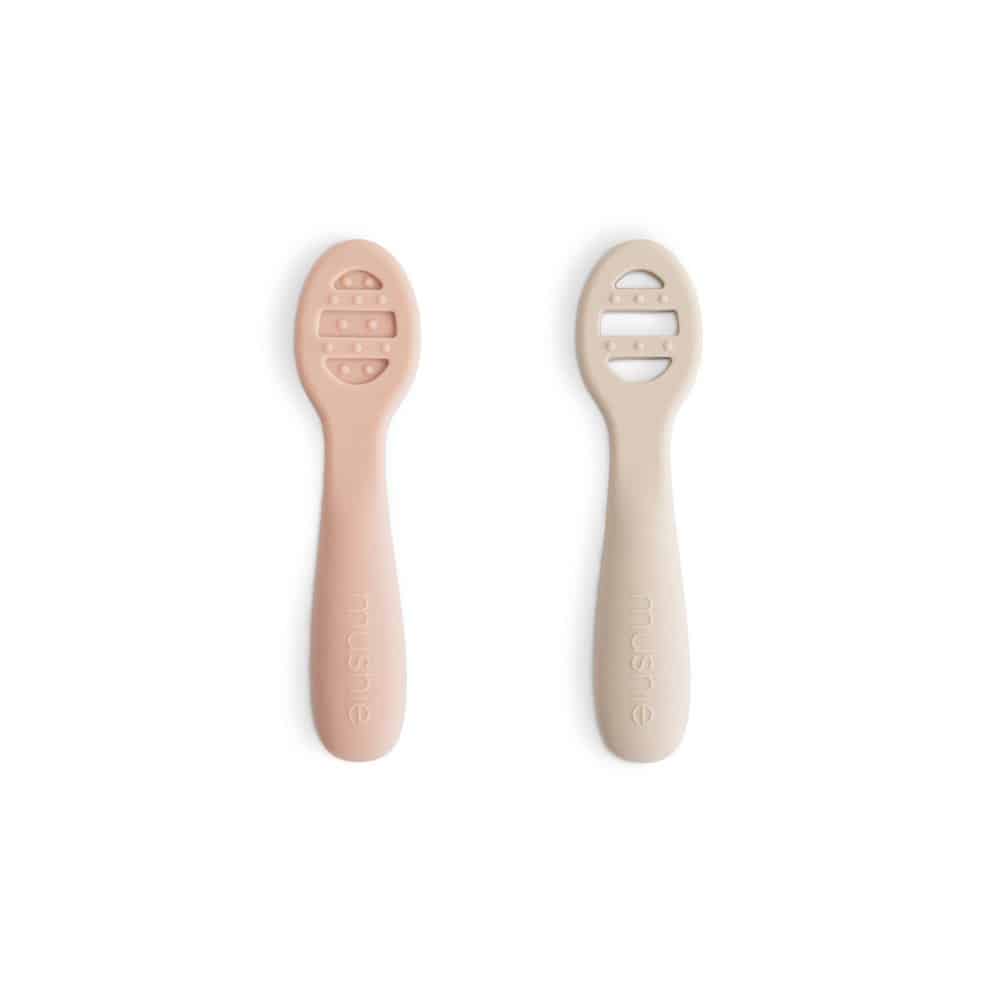 First Feeding Baby Spoons 2Pack BlushShifting Sand p