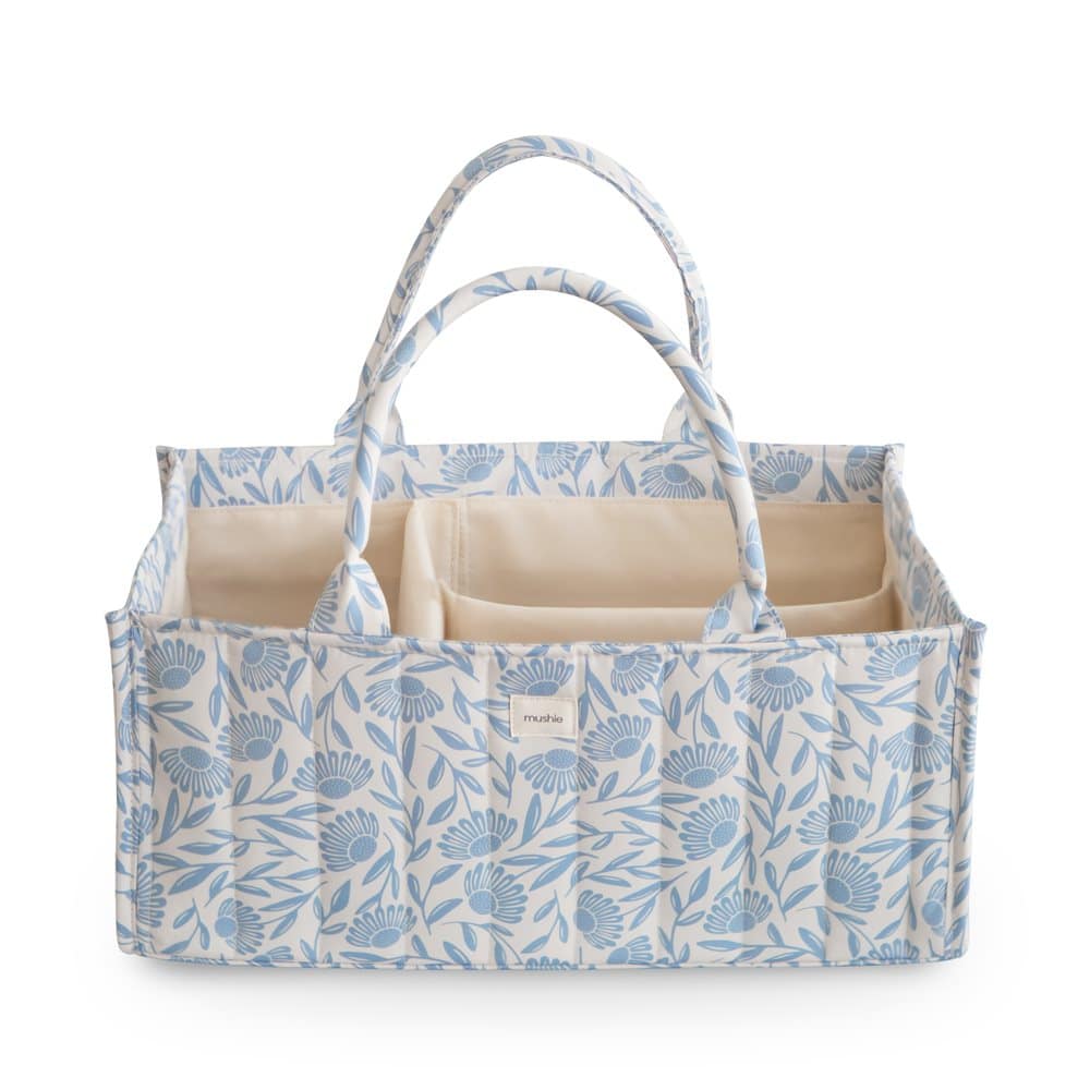 Diaper Caddy Blue Flowers p